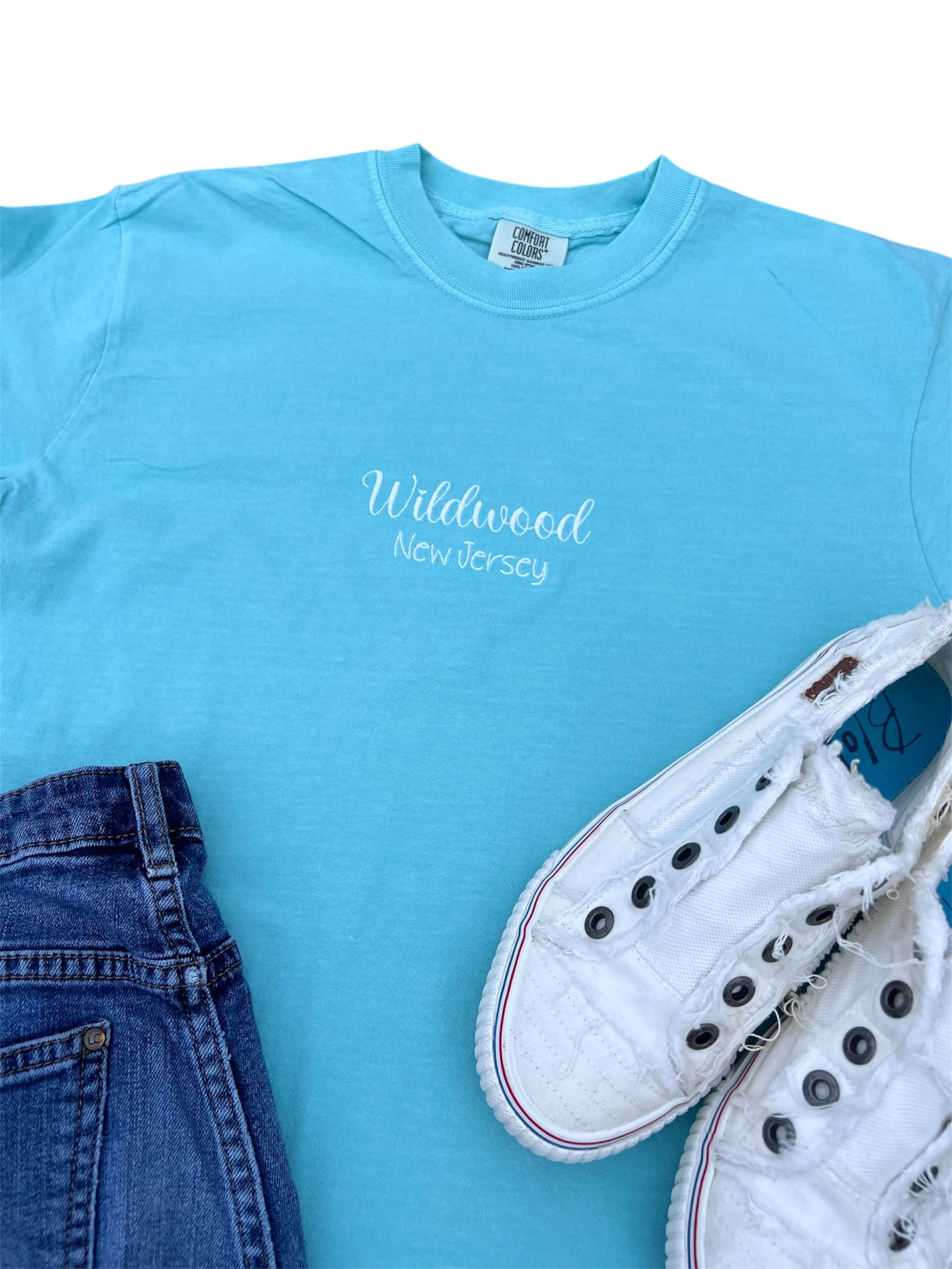 custom-beach-town-embroidered-t-shirt