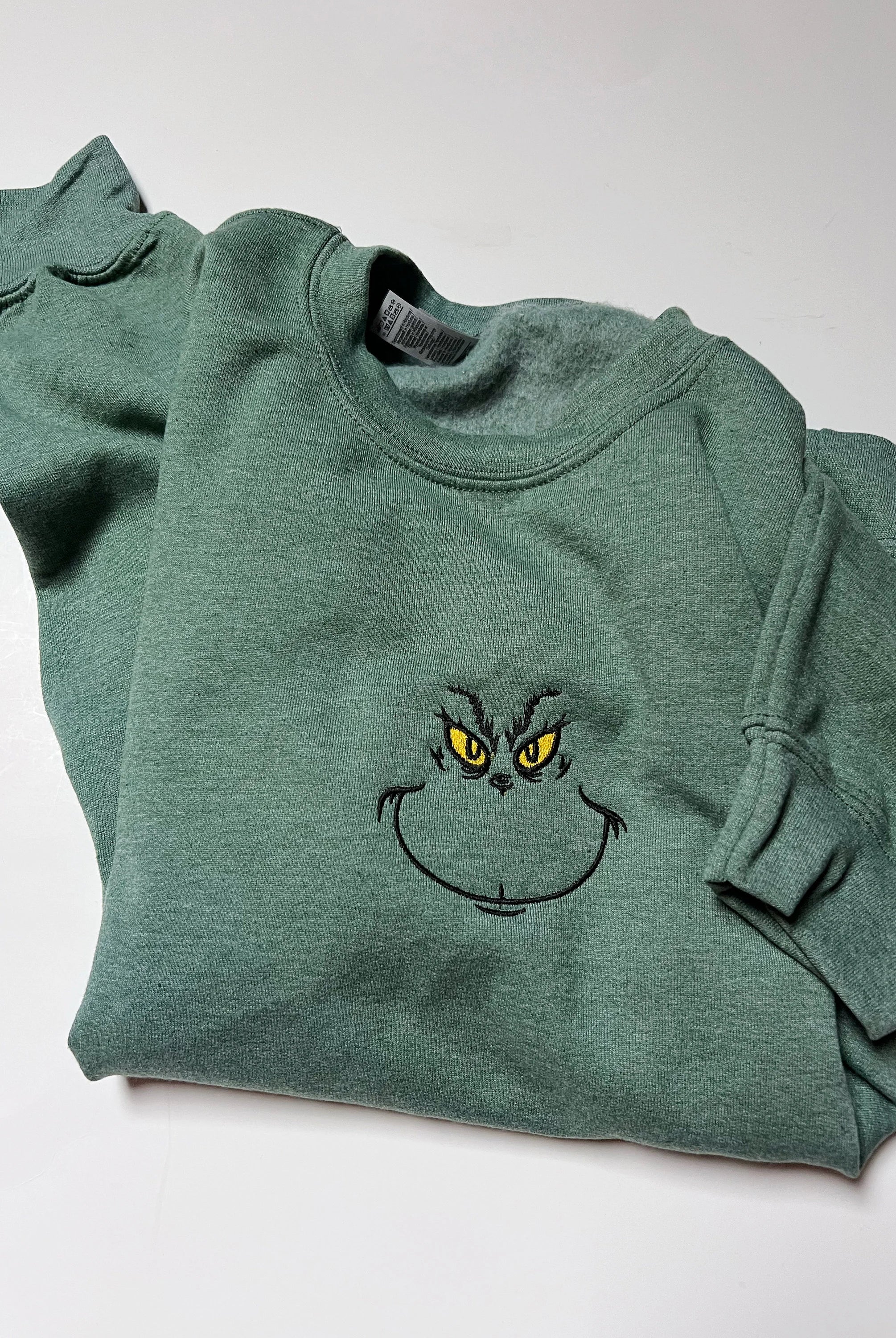 grumpy holiday sweathirt embroidered