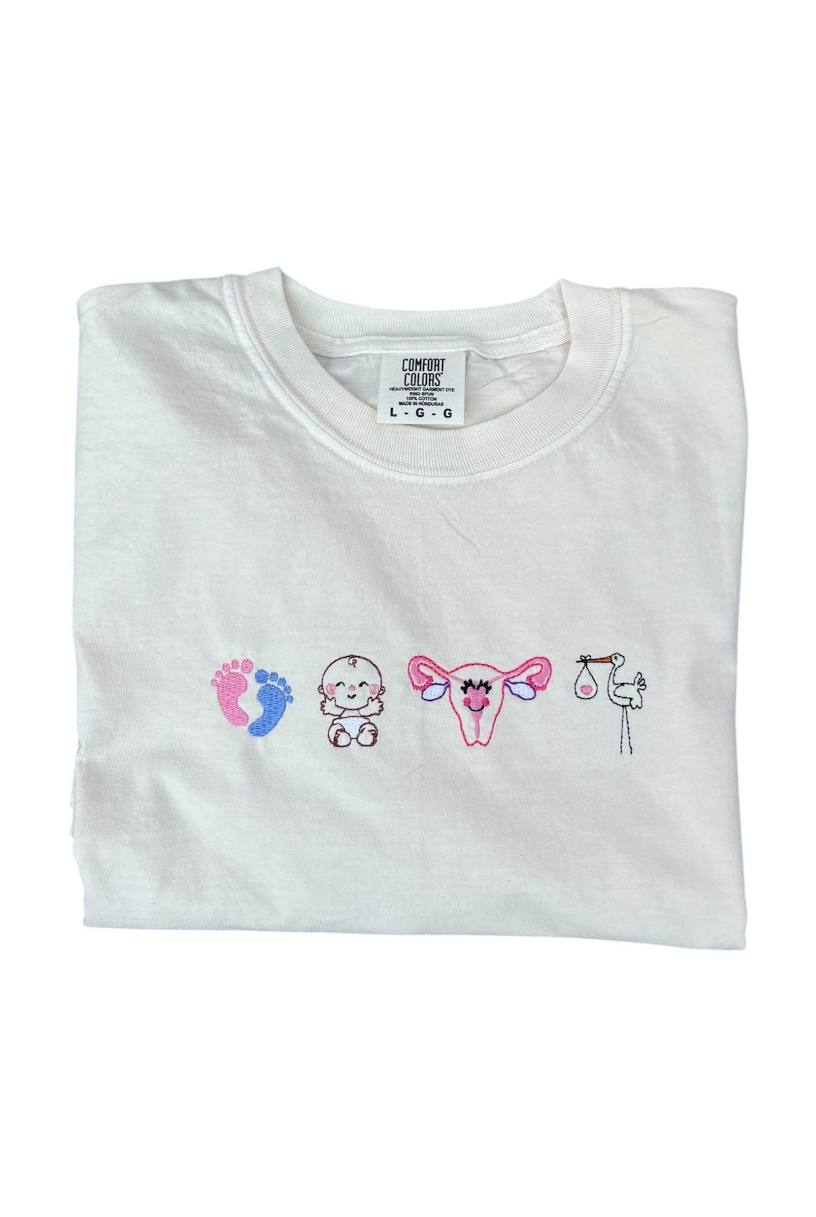 labor-and-delivery-embroidered-comfort-colors-t-shirt