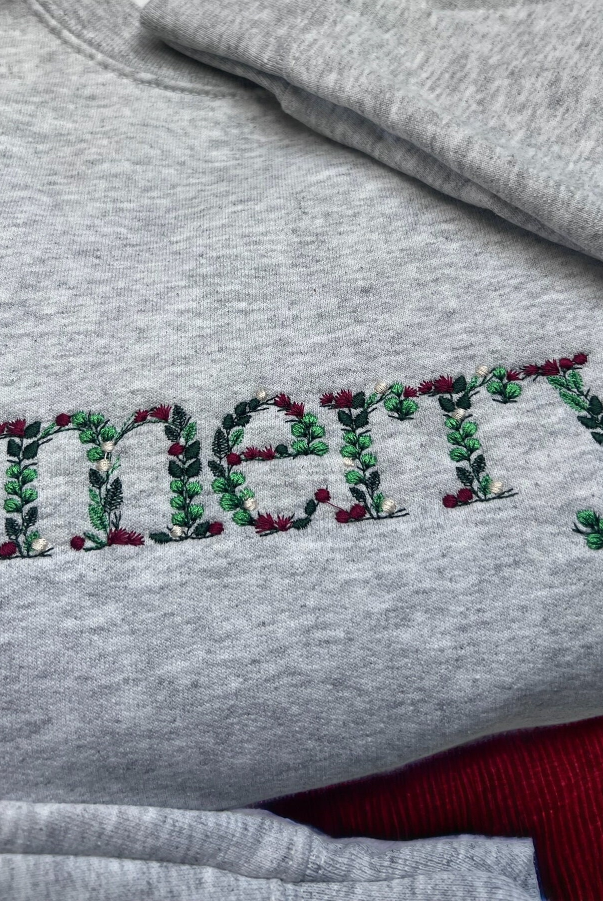 merry sweatshirt embroidered