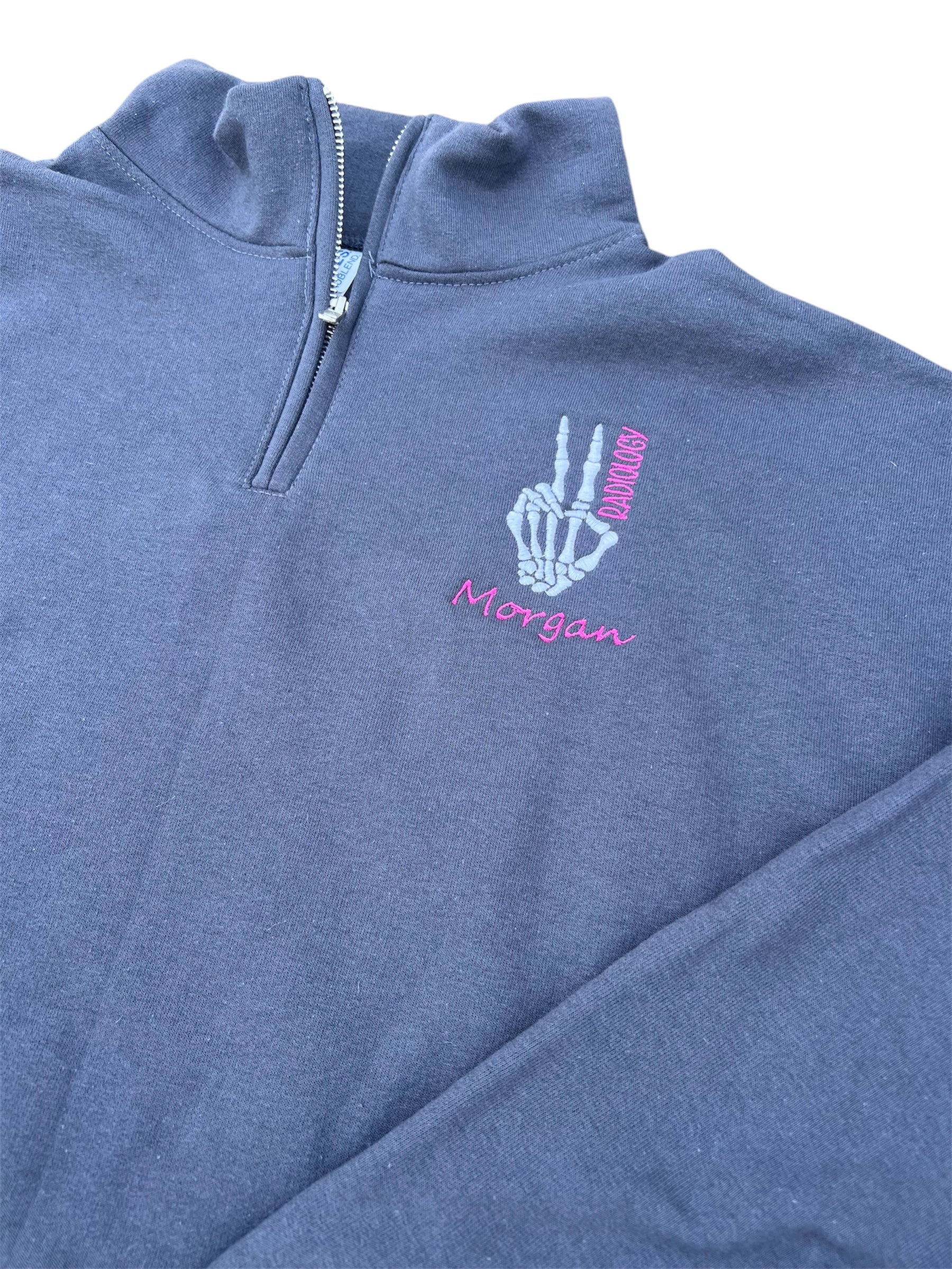 radiology skeleton peace sign custom sweatshirt