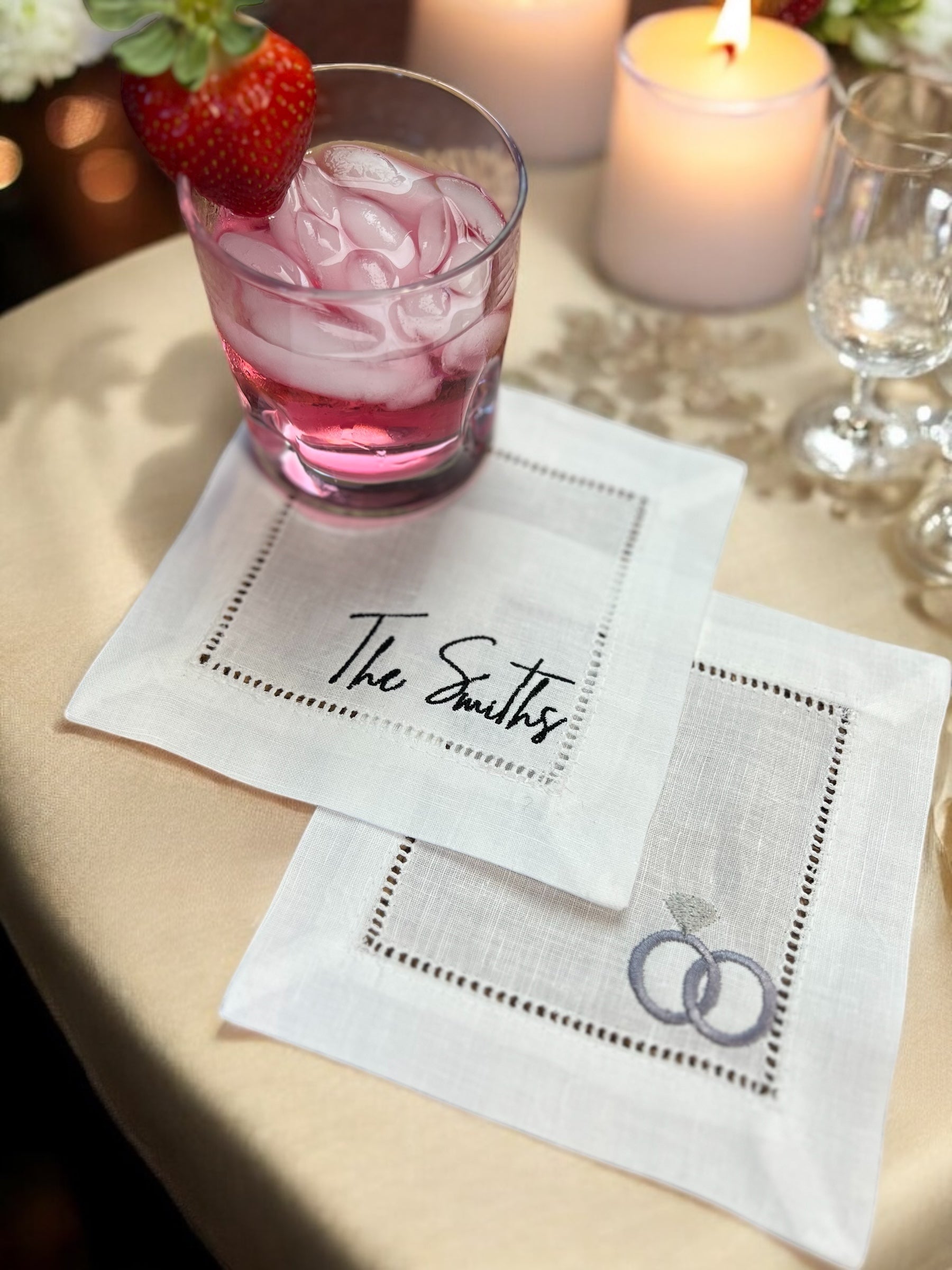 Embroidered Cocktail Napkins