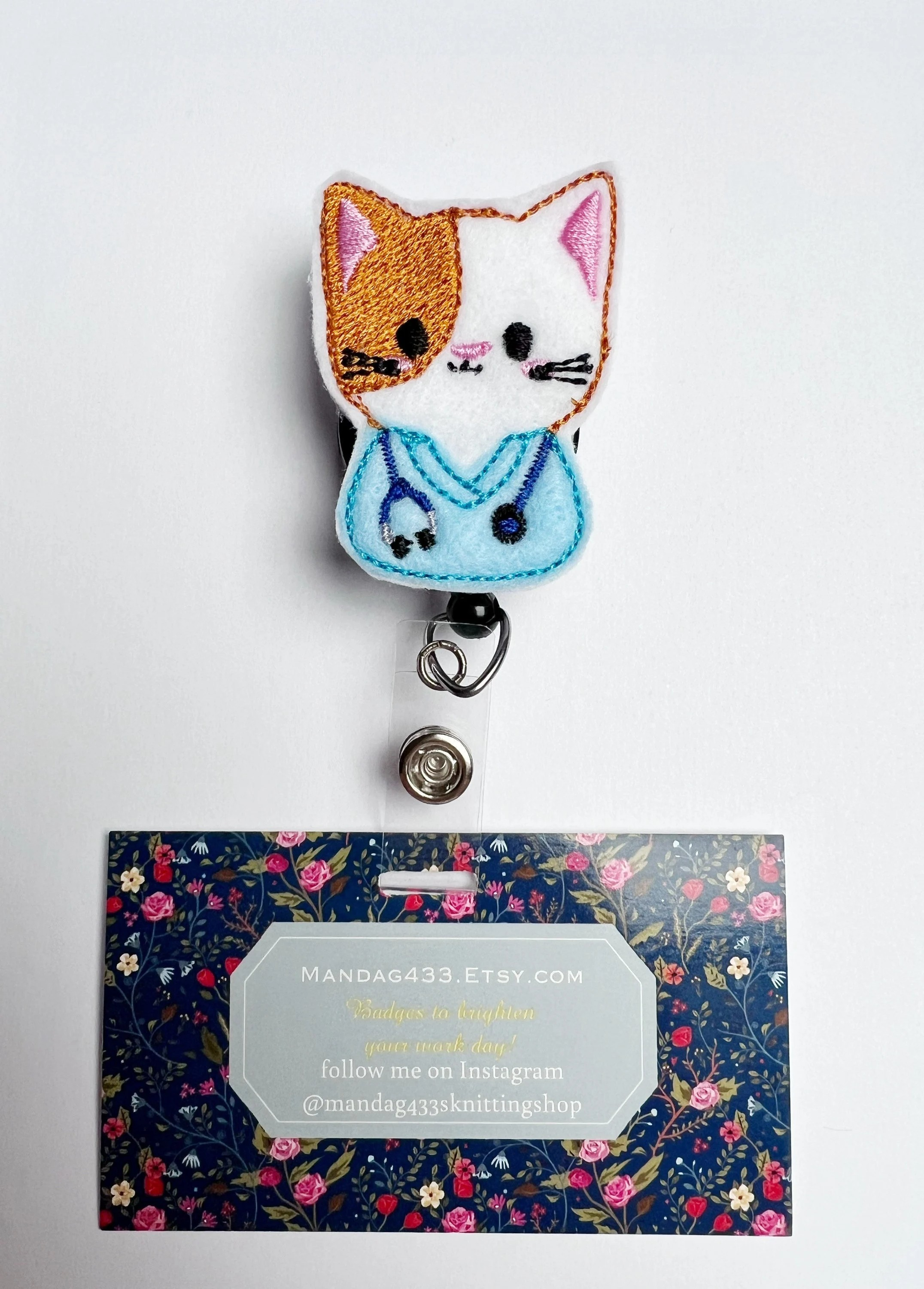 Cat Nurse Badge Reel