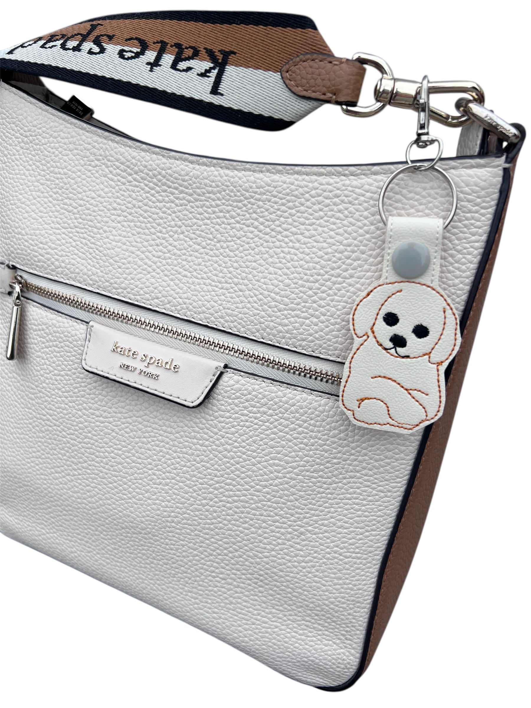 Embroidered Golden Retriever Keychain – Handcrafted Accessories