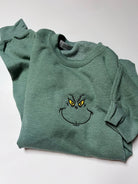 grumpy holiday sweathirt embroidered
