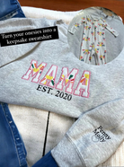 embroidered mama sweatshirt with onesies