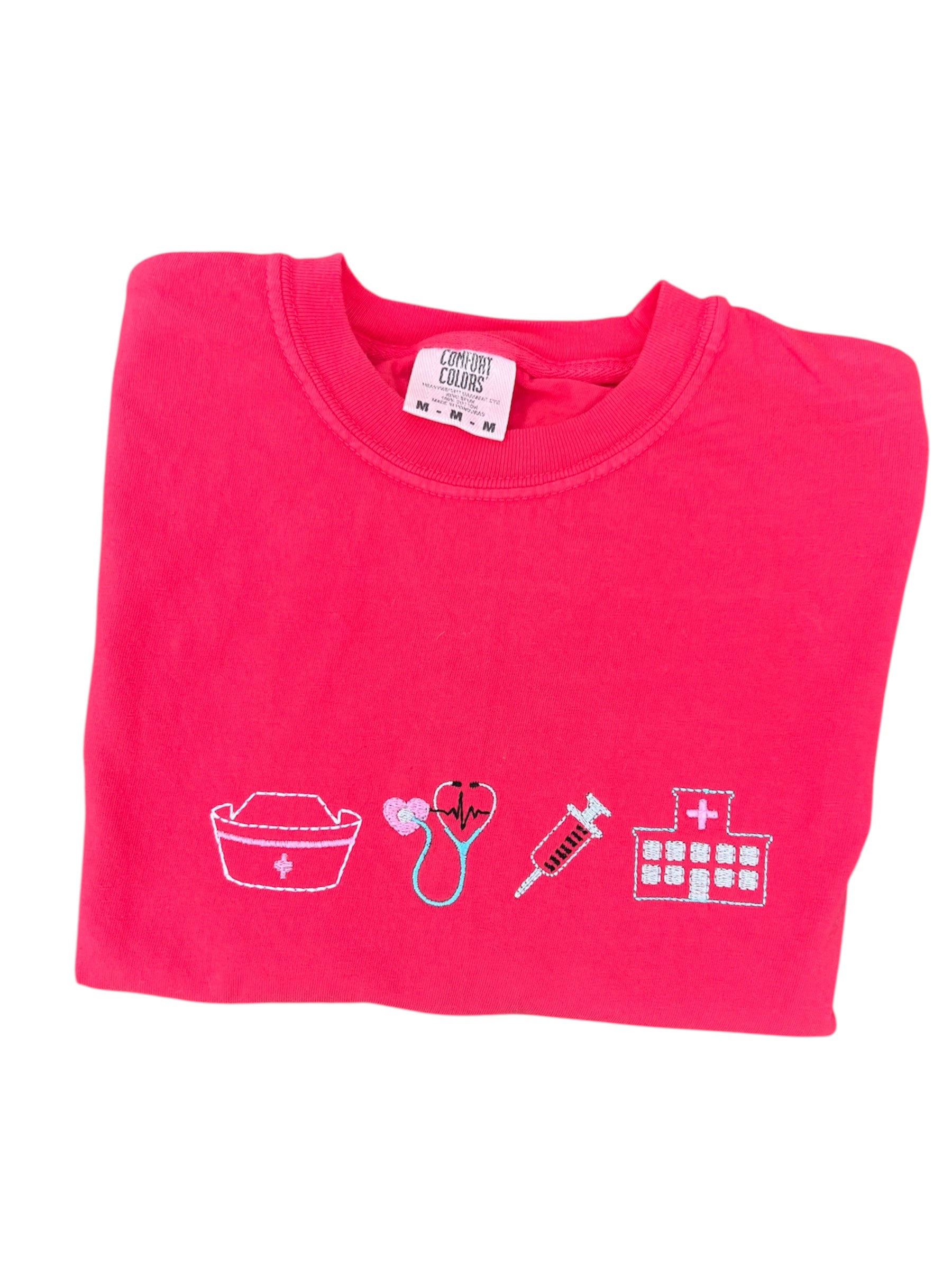 nursing-icons-embroidered-comfort-colors-tshirt