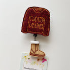 Sweater Weather Badge Reel with Boot