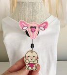 Uterus and Baby Badge Reel